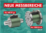 Neue Messbereiche bei den Drehmomentsensoren 8625 und 8631